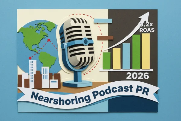 Nearshoring Podcast PR Delivers 3.2x ROAS in 2026